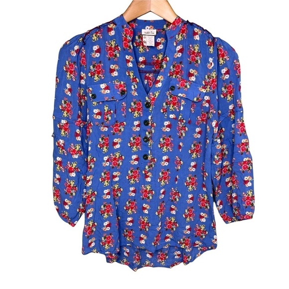 Matilda Jane Floral Millie Blouse Secret Fields Blue Size Small AT16143 - Picture 2 of 8